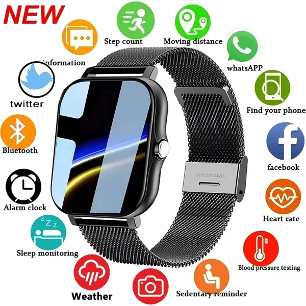 2025 Smart Watch for Men Women Full Touch Screen 
Sports Fitness Watch, Bluetooth, Digital Smartwatch